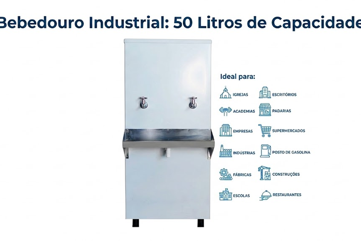 Bebedouro Industrial de 50 Litros: Por Que Ele é Ideal Para Empresas e Fábricas